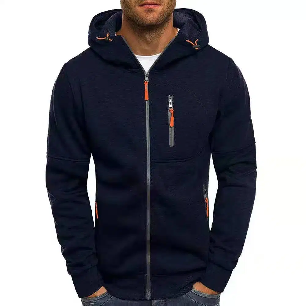 Men&prime; S Hooded Jackets Coats Casual Zipper Fashion Jacket Mens Outerwear Hoodies Sweatshirts Winter Plus Size Jacket Men