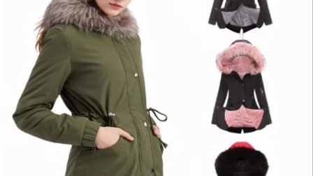 Womens Hooded Warm Winter Coats with Faux Fur Lined Outerwear Jacket Warm Lady Coat Fashion Wholesale Jacket Long Down Jackets Parka Coat