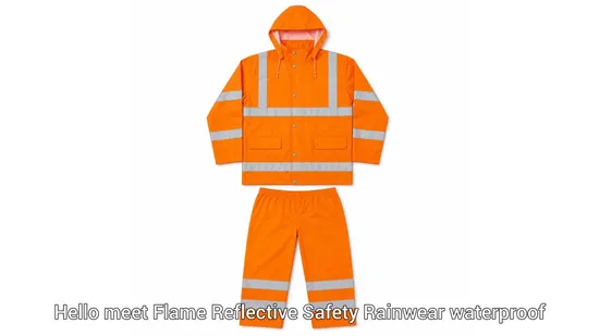 Durable Workwear Reflective Safety Rainwear for Humid and Rainy Season Use