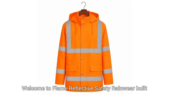 Reflective Safety Rainwear with Anti Dirt Hem and Cuffs for Day Freshness